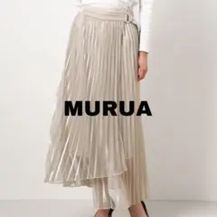 11/30迄お値下げ！MURUA ムルーア　シャイニープリーツラップスカート