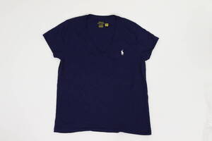 古着 k260 レディース Lサイズ Tシャツ NAVY 紺 polo ralph lauren ポロ ラルフ ローレン 