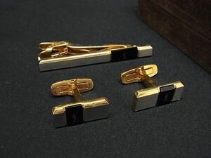 YVESSAINTLAURENT イヴサンローラン タイピン タイクリップ アクセサリー メンズ 2点セット シルバー系×ブラック系 DE6172