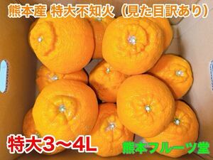 見た目訳あり！人気生産者！熊本産温室栽培 不知火【優品3〜4L大サイズ約4.5k箱込　熊本フルーツ堂88