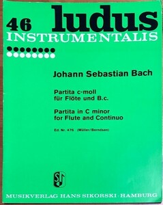 バッハ パルティータ ハ短調 (フルート、ピアノ) 輸入楽譜 bach Partita c-moll 洋書