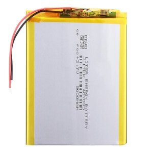 充電式 Li-Poバッテリー 407095(357095互換) 3.7Vボルト 5000mAh リポ ポリマーリチウム電池 保護PCB充電モジュール付き 即納可能 D