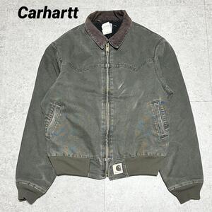 美品 Carhartt サンタフェジャケット モスグリーン J14MOS