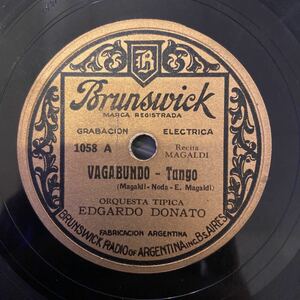SP盤 EDGARDO DONATO ORQUESTA TIPICA / Vagabundo / Mama Juana / 1058 / アルゼンチン盤 / 5枚以上で送料無料