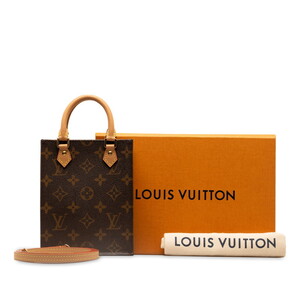 ルイ ヴィトン モノグラム プティット サックプラ ハンドバッグ ショルダーバッグ 2WAY M81295 ブラウン PVC LOUIS VUITTON 【中古】