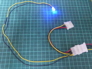 パソコンパーツ ぺリフェラル 4p 電源LED ブルー マザーボード DIY 組み立て dos/v 自作 220106101