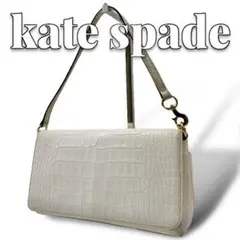 kate spade クロコ ホワイト ワンショルダーバッグ 8569