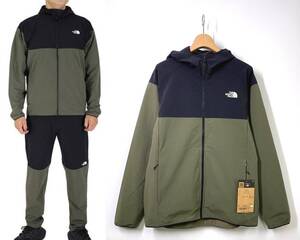 【新品 メンズ S】THE NORTH FACE ノースフェイス APEX Flex Hoodie ナイロンジャケット エイペックス フレックス フーディ カーキ 黒 切替