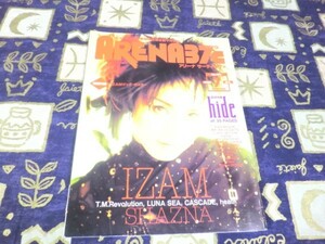 ARENA37℃(アリーナ)1998年 7月号 No.190ポスター SHAZNA IZAM hide追悼 X JAPAN SIAM SHADE LUNASEA MALICE MIZER SURFACE Zillion SONIC