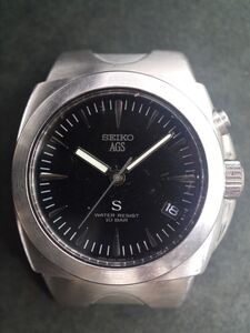 セイコー SEIKO S AGS 3針 デイト 純正尾錠 5M42-0E50 男性用 メンズ 腕時計 y995 稼働品