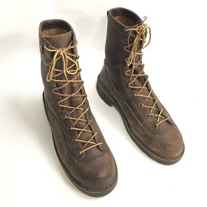 希少モデル/USA製☆ダナー/Danner☆BULL RUN 8/本革/レザー/ワークブーツ【9.5/27.5/茶】15550/ブルラン/Leather/Boots/shoes◇bWB107-2