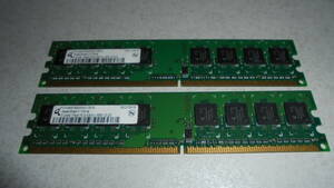 240606011★INFINEON HYS64T64000HU-3S-B DDR2 DIMM 512MB×2枚