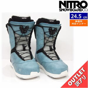 【OUTLET】23-24 NITRO CROWN TLS カラー:Blue 24.5cm ナイトロ クラウン レディース スノーボードブーツ 型落ち 日本正規品