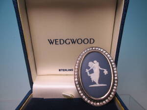 ☆Wedgwood ウエッジウッド ERITO 750/1000 SILVER ラインストーン ヴィーナス ブローチ兼ペンダント 18.12g 共ケース付 正規品