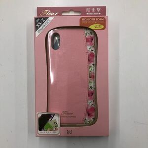 NATURAL design iPhoneX Xs (5.8インチ) ケース FLEUR PINK ピンク 衝撃吸収 耐衝撃 カードポケット付 iP8-FLEP05