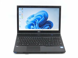 最新Win11/カメラ内蔵/中古/15.6型/ノートPC/爆速新SSD256GB/8GB/3世代i3/FMV　AH45/K　新品無線マウス　HDMI USB3.0/　MS office2021搭載