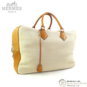 エルメス （HERMES） ヴィクトリア 45 ホースヘアー □B刻 ブラウン ボストン ハンド バッグ ヴィンテージ（中古）