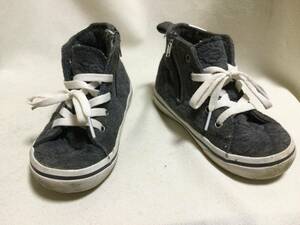 C2447　VANS　グレー系　ハイカットスニーカー　１８センチ