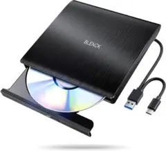 CD DVDドライブ 外付け 静音 外付け USB3.0＆Type-C両接続