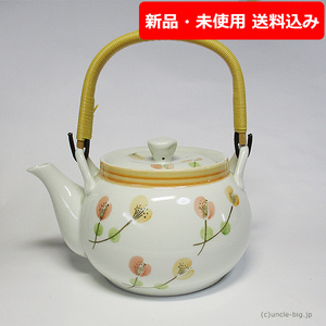 【特価品 今だけ茶こし付】陶器 急須 1個 6号　二色花 有田焼 日本製