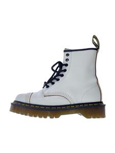 Dr.Martens◆8ホール/イングランド製/レースアップブーツ/UK4/ホワイト/レザー//