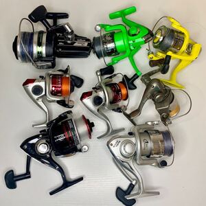 釣り具　リール　大量まとめてセット　8個　スピニングリール　DAIWA ダイワ　FANCY SPIN ファンシースピン　QIDA QE-4000 その他　中古品