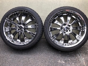 OFFBEAT BLACK DIAMOND BD10.ver IIブラックダイヤモンド CHROMEクローム 9.5J +50 5H150 295/35R24新同ファルケン200ランクル LEXUS LX570