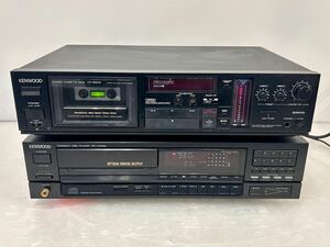 ケンウッド/KENWOOD ステレオカセットデッキ(KX-880G)/CDプレーヤー (DP-1100SG) オーディオ機器 通電OK ジャンク品