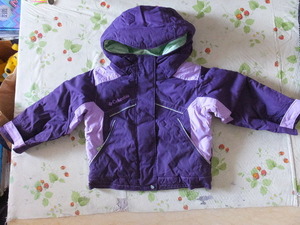 美品　コロンビア　厚手中綿ジャンパー　２歳用　90・100サイズ　紫　スキーウェアにも