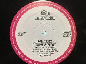 INSTANT FUNK EVERYBODY 12inch インスタント ファンク LARRY LEVAN ラリー レヴァン