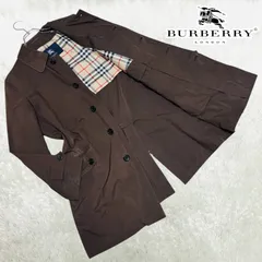 BURBERRY LONDON バーバリー ロンドン ステンカラーコート ノバチェック モッサ ステンカラー コート バルカラー バルマカーン  サイズ M～L ブラウン