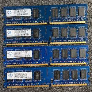 【中古】DDR2メモリ 8GB(2GB4枚組) Nanya NT2GT64U8HD0BY-AD [DDR2-800 PC2-6400]