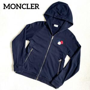 1円～ 希少 MONCLER モンクレール パーカー トリコロール ワッペン ダークネイビー Mサイズ