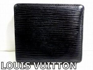 X4K113◆本物◆ ルイヴィトン LOUIS VUITTON エピ ブラック ポルトモネ ボワット コインケース MI0928