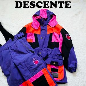 DESCENTE デサント スノボ スノーボードウエア スキーウェア ジャケット パンツ サスペンダー ヴィンテージ