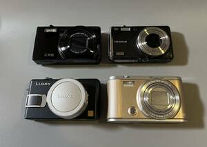 デジタルカメラ 4台 まとめ売り Panasonic DMC-LX1/FUJIFILM FINEPIX F70/Casio EXILIM EX-ZR1800/RICOH CX6 難あり ジャンク