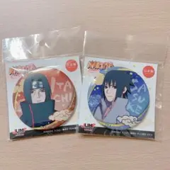 NARUTO ナルト　疾風伝　グリッター缶バッジ　サスケ　イタチ