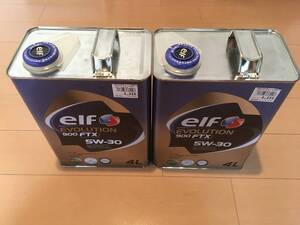 ELF エルフ エンジン オイル EVOLUTION 900 FTX 5W - 30 4L 2缶 セット 8L 分 新品 未開封 未使用 品