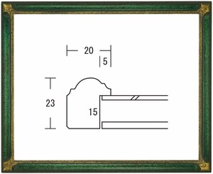 デッサン用額縁 木製フレーム 矢じり 半切サイズ