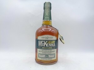 同梱不可 1円～HENRY McKENNA 10年 ヘンリーマッケンナ シングルバレル ボトルド イン ボンド バーボン ウイスキー 750ml 50% X285865