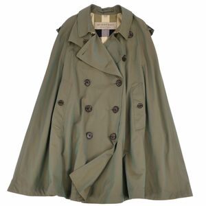 美品 バーバリー BURBERRY コート トレンチコート ケープ ポンチョ コットン 英国製 アウター レディース IT42 cf05oe-rm05r06837