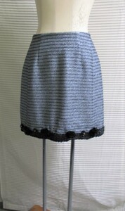 ドレスキャンプ　DRESS CAMP　スパンコールお花スカート　サイズ36　日本製　