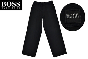 K-1873★美品★HUGO BOSS ヒューゴボス　LUCAS★正規品 コットン ブラック黒色 ストレートパンツ 48