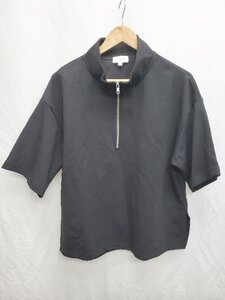 ◇ LILL リル ハーフジップ 半袖 Tシャツ カットソー サイズS ブラック メンズ P