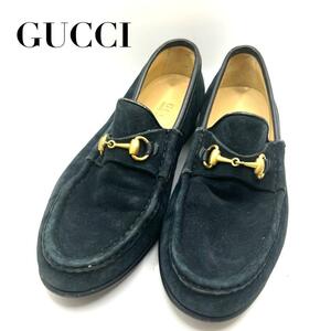 GUCCI グッチ ローファー ホースビット 22.5 ネイビー