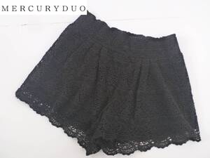 1.2万 美品 MERCURYDUO (マーキュリーデュオ) ★黒　ブラック　レース　ショートパンツ　M相当　　F