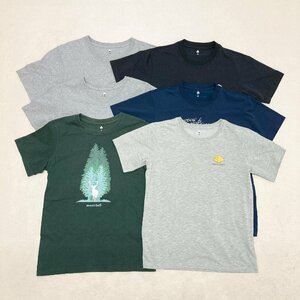 ●mont-bell モンベル 6点 まとめ売り トップス Tシャツ 半袖 プリント アウトドア レディース メンズ サイズMIX 卸 現状品 0.87kg●