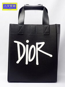 DIOR AND SHAWN ディオール D-DIOR ２WAY ミニトートバッグ ブラック 1DOSH152YZI_H10E 中古B+ 【送料無料】 A-8643