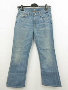 美品【セブンフォーオールマンカインド 7 For All Mankind】ダメージ加工 セミフレアデニムパンツ(メンズ) 30 インディゴ USA製■29MPA0235