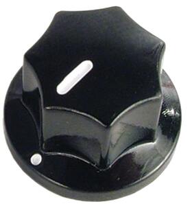 ノブ Knob - Plastic, Set Screw, Small MXR Style, 0.75 diameter, Black [送料170円から 同梱可]